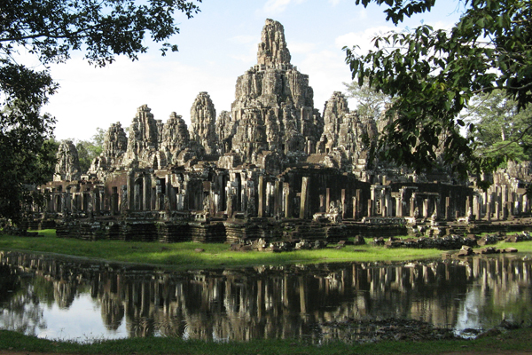 View of Angkor Thom with its surrounded moat