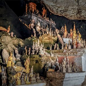 Buddha Statues in Pak Ou Caves