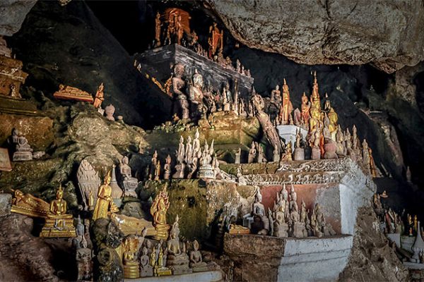 Buddha Statues in Pak Ou Caves