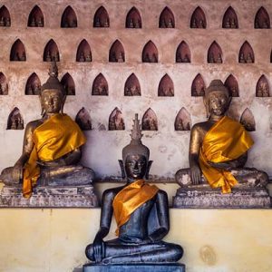 Three Buddhas, Wat Si Saket, Vientiane