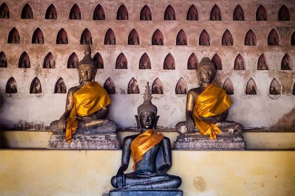 Three Buddhas, Wat Si Saket, Vientiane