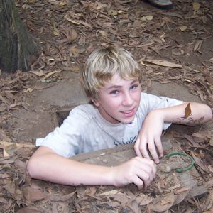 Try to get in and get out the Tunnels of Cu Chi as Vietnam solders during Vietnam War