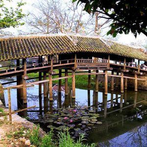 The old tole-roofed bridge in Thanh Toan Village