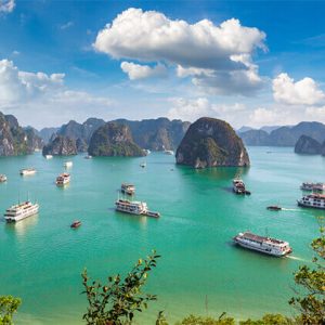 Panorama of Halong Bay - Multi-Country Asia tour