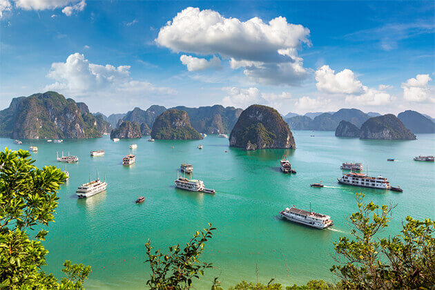 Panorama of Halong Bay - Multi-Country Asia tour