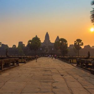 Sunset over the Angkor