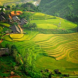 Ta Van Village, view from the top of nearby hill