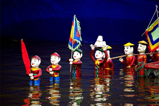 Water Puppet Show in Thang Long Water Puppet Theater, Hanoi
