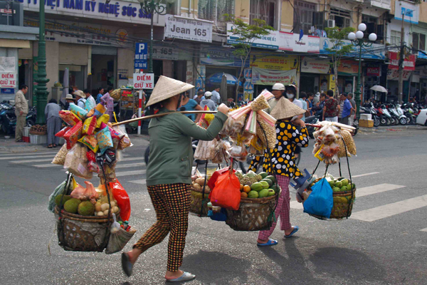 Street vendors in Saigon Street vendors in Saigon