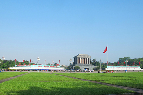 Ba Dinh Square in front of Ho Chi Minh Mausoleum