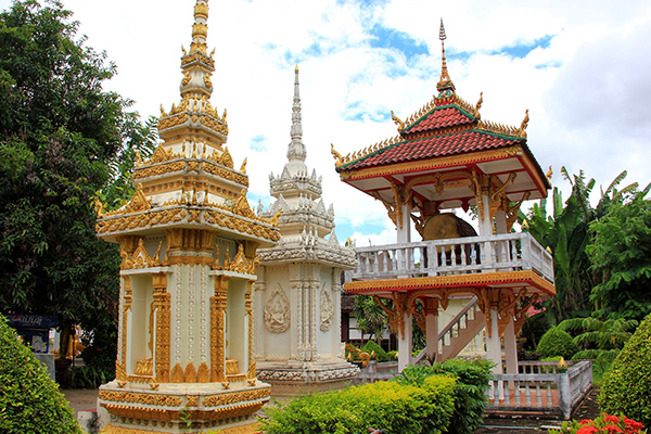 Drum tower in the garden of Wat Si Saket