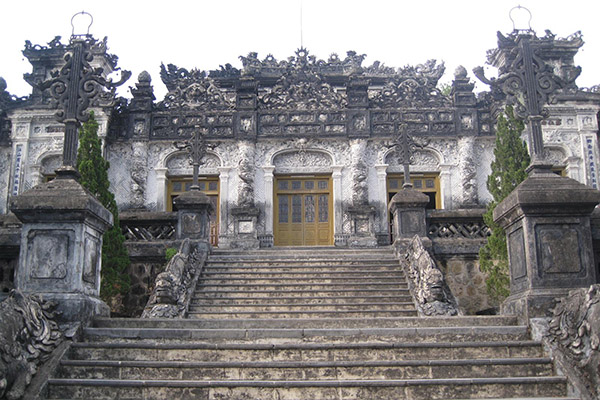 Main facade of Imperial Tomb of Khai Dinh