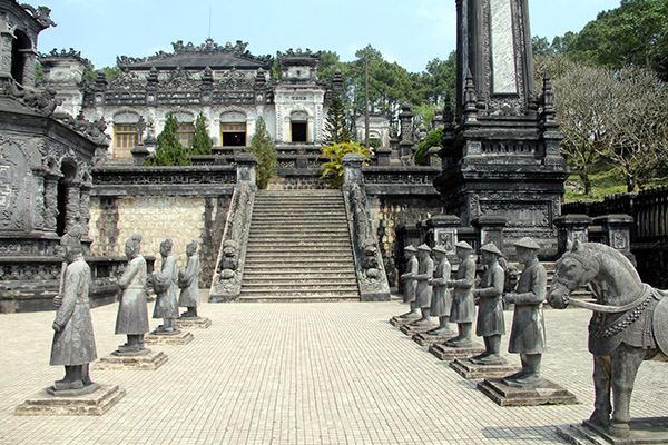Military Mandarin Statues in front of the Imperial Tomb of Khai Dinh