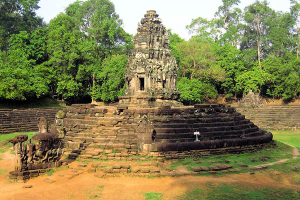 Neak Pean temple in the dry season