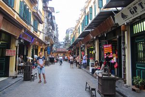 Ta Hien street in Ha Noi Old Quarters known as Pho Tay - Foreigner Street