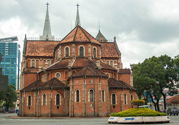 The back of Saigon Notre Dame Cathedral