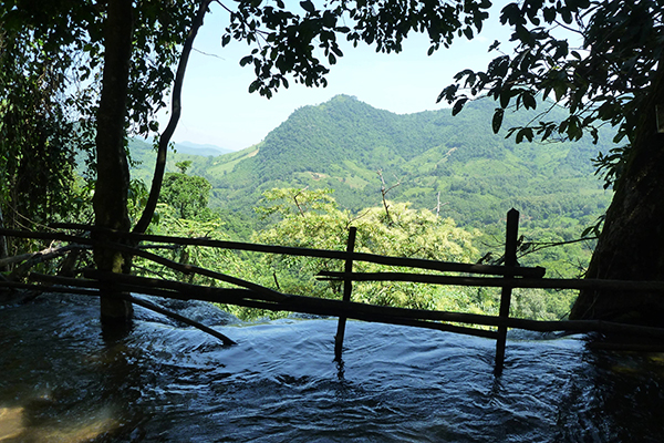 View from the top of Kuang Si Waterfall