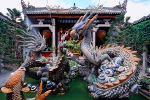 Dragon fountain on the back of Cantonese Assembly Hall, Hoi An