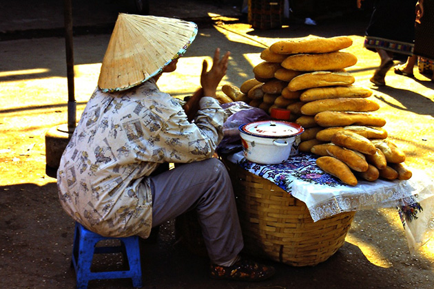 Baguettes are considered as the most popular fast food in Laos