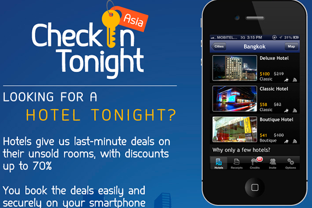 CheckInTonight is the first Asian hotel booking app