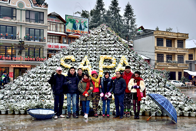 In Sapa, the temperature sometimes drops below zero