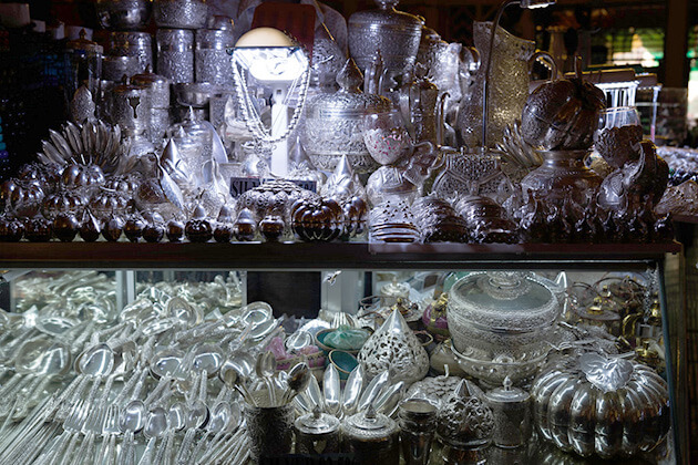 Silverware shop at Central Market Pnom Penh