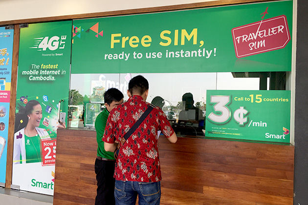 The SIM card can work wonders in any area throughout Phnom Penh capital