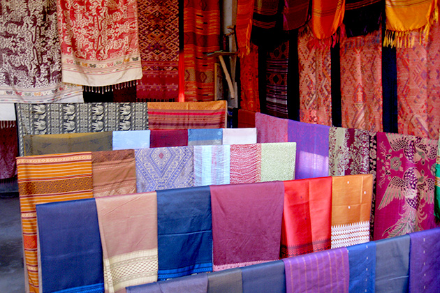 The first must-buy item in Laos is silk