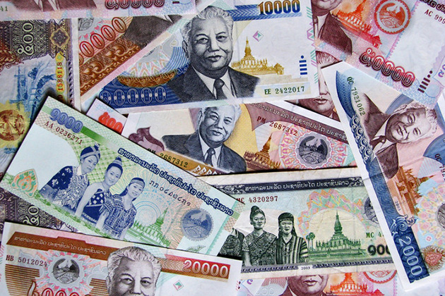 The national currency in Lao is KipThe national currency in Lao is Kip