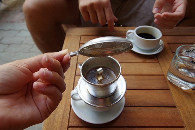 Vietnamese coffee is famous for the strong taste