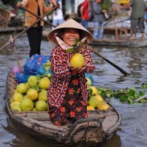 Tra On Floating Market mekong Delta