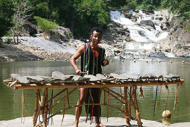  Litófono Dan Da instrumentos musicales tradicionales de Vietnam