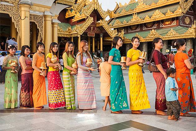 Myanmar Traditional Fashion Dress