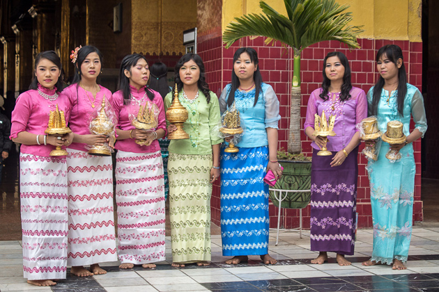 Myanmar Traditional Fashion Dress