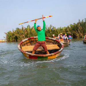 Bamboo Basket Boat -Indochina tour packages