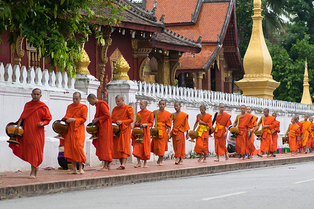 Alms Giving Ceremony in Luang Prabang