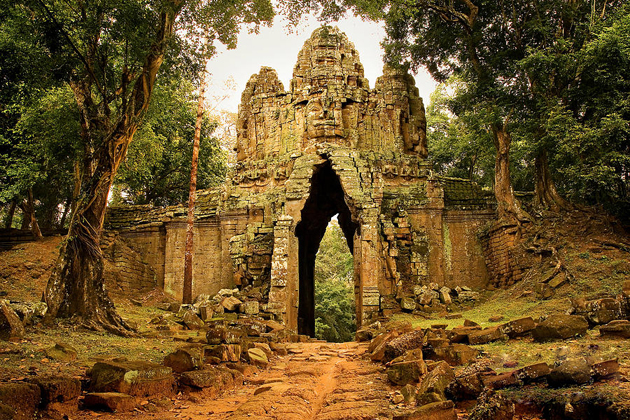 West Gate of Angkor Thom indochina tours