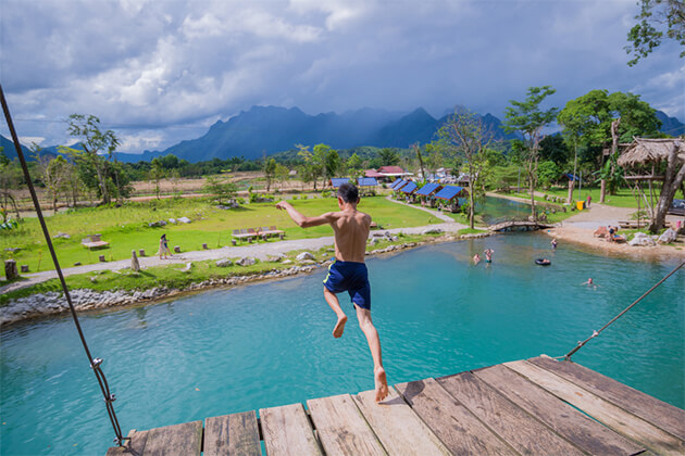 Blue Lagoon Vang Vieng -Indochina tour packages