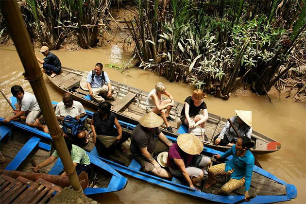 Boat Trip through Mekong Cannals Vietnam Cambodia Tours