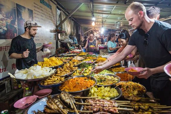Enjoy food in Luang Prabang from Cambodia Laos Tour