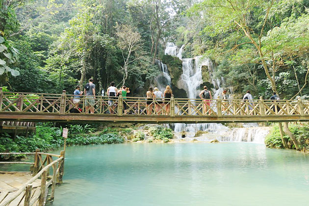 Kuang Si Waterfall - Cruise Mekong River in Cambodia and Laos