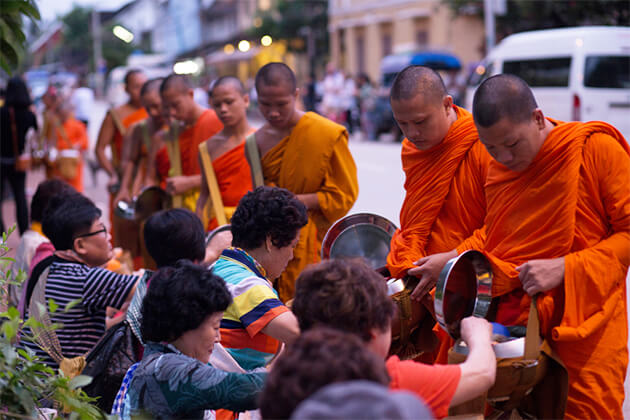 Morning Alms Giving Ritual