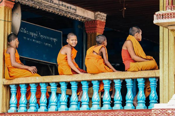 Young monks at Wat Hanchey