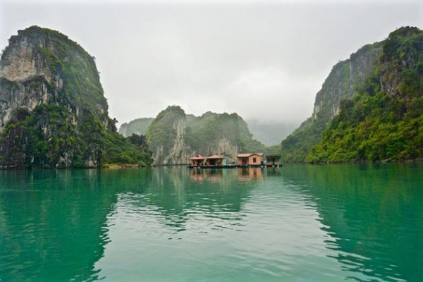 floating village and Pearl Farm in Halong Bay