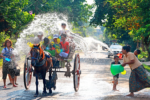 water festival in myanmar