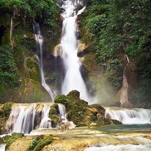 kuang si waterfall is ideal destination in southeast asia vacation