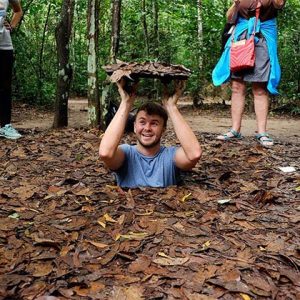 the complicated network of Cu Chi Tunnels in southeast asia tours
