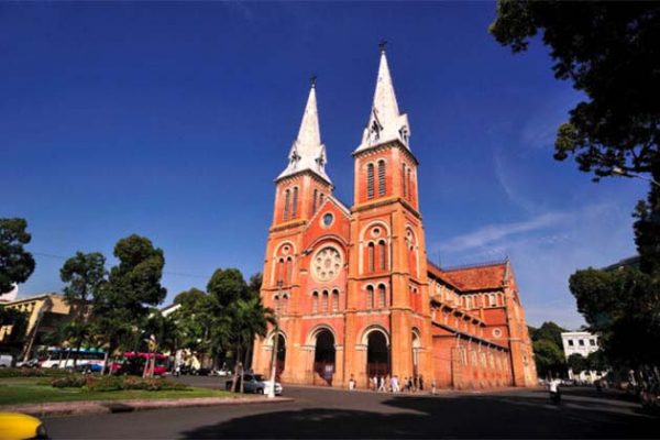 your southeast asia vacation continues to Notre Dame Cathedral in Ho Chi Minh City