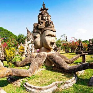 Buddha Park visiting from Indochina Tours