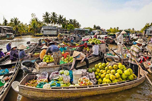 Cai Be colorful floating market - Multi-Country Asia tour